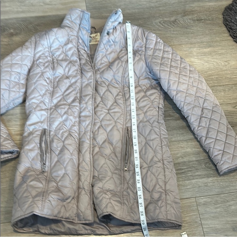 Women's Quilted Jacket - Taupe Size M - Picture 5 of 8